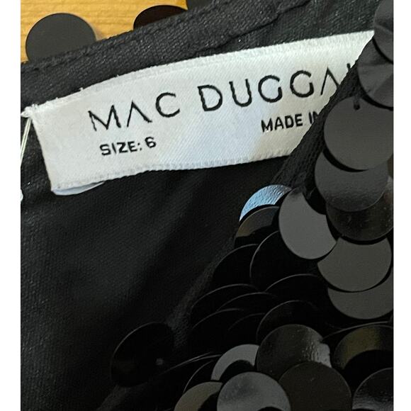 Mac Duggal NWT Size 6 5959 Black Jewel Neckline Sleveless Paillettes Maxi Gown - Picture 4 of 10
